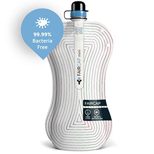 Faircap Purificador de Agua portátil Mini - Filtra el 99.99% de bacterias y Otros patógenos -...