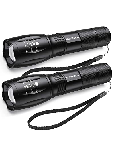 Linterna LED Alta Potencia - Mini Potentes 2000 Lúmenes Antorcha de Mano, 5 Modos, Zoomable, para...