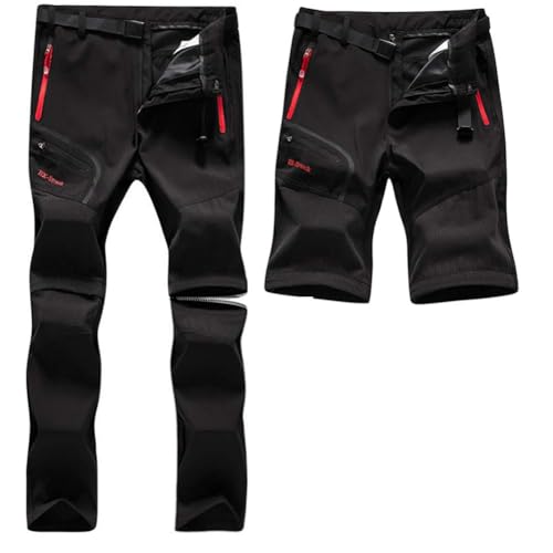 SANMIO Pantalones Aire Libre de Hombre Cortos Trekking Senderismo Secado Rápido Pantalón...