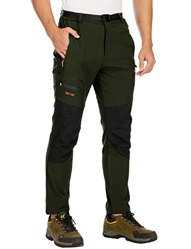 DAFENP Pantalones Trekking Hombre Impermeable Pantalones de Escalada Senderismo Alpinismo Invierno...