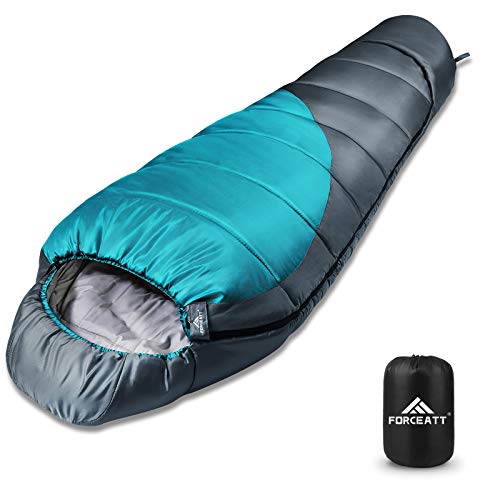 Forceatt Saco de Dormir Momia,Temperatura Aplicable es -10℃-15℃,Sacos de Dormir Compacto para...