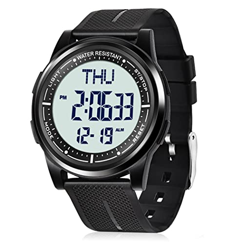 WIFORT Reloj Deportivo Digital Hombre Mujer, 5ATM Impermeable, Pulsera Esfera Grande con Luminoso...