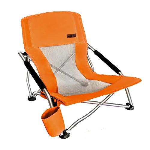 Nice C Silla Plegable para Acampar En La Playa Baja, Silla Ultraligera para Mochileros con...