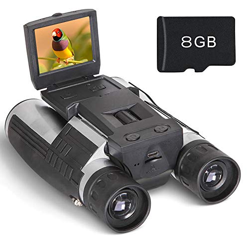 Binocular Cámara Digital Prismáticos Cámara Pantalla LCD HD 2" FHD 1080P Digital Vídeo 12 x 32...