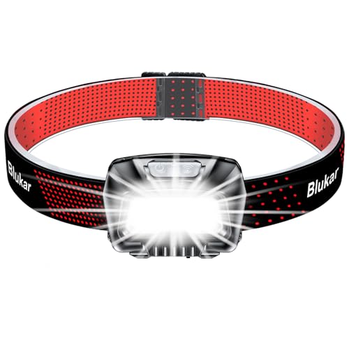 Blukar Linterna Frontal LED Recargable, 2000L Linterna Cabeza Super Brillante con Control de Sensor...