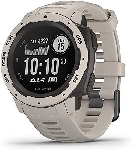 Garmin Instinct, Reloj inteligente con GPS resistente al agua, funciones deportivas y notificaciones...