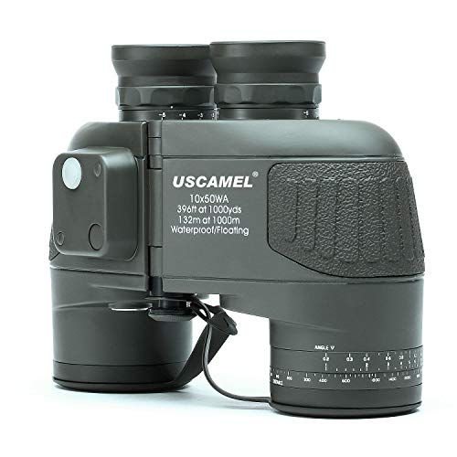 USCAMEL Prismáticos con Brújula de Alcance Militar 10X50, de Alta Potencia, con Alta Definición
