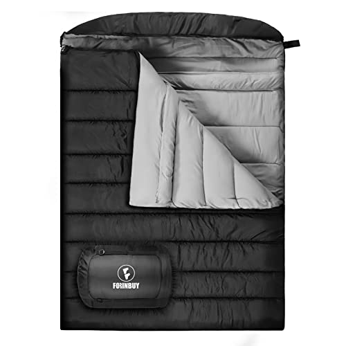 Bolsas de Dormir Dobles para Parejas Adultas, Bolsas de Dormir para 2 Personas en Clima frío,...