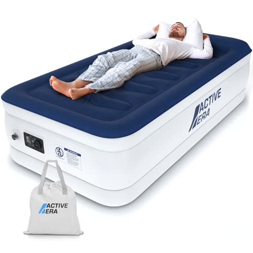 Active Era Colchón Hinchable Individual Lujo 99 x 191 x 53 cm. con Bomba Eléctrica y Almohada...