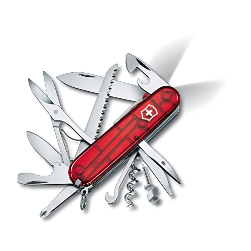 Victorinox Huntsman Lite Navaja con 21 funciones, incluyendo hoja, gancho multiusos y luz LED,...