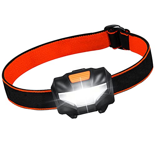 Linterna Frontal LED, Linterna Cabeza 3 Modos de Iluminación IPX4 Impermeable 140 Lúmenes 60°...