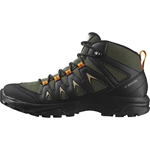 SALOMON X Braze Mid Gore-Tex, Botas de Hiking Hombre, Multicolor Olive Night Black Gray Green, 43...