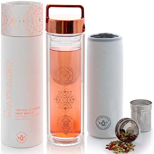 Teabloom Termo de Bebidas Multiusos - Botella Aislada de 0,45 L Versátil - Botella Termo - Taza de...
