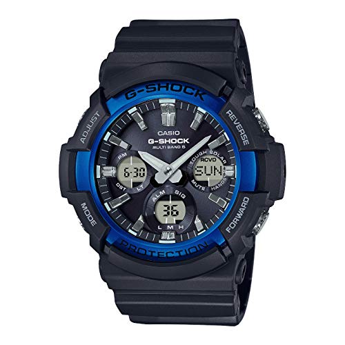 Casio G-SHOCK Reloj Analógico-Digital, Reloj radiocontrolado y solar, 20 BAR, Azul/Negro, para...