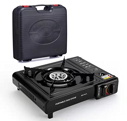 PERPETUAL Hornillo de Camping Portátil y Compacto, 1 Fuego, Potencia 2.670 W. Cocina cartucho gas...
