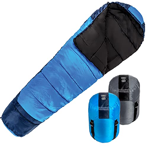 FIT NATION Viking Trek Saco de Dormir Invierno y Verano - 350 g. de Relleno cálido y Transpirable....