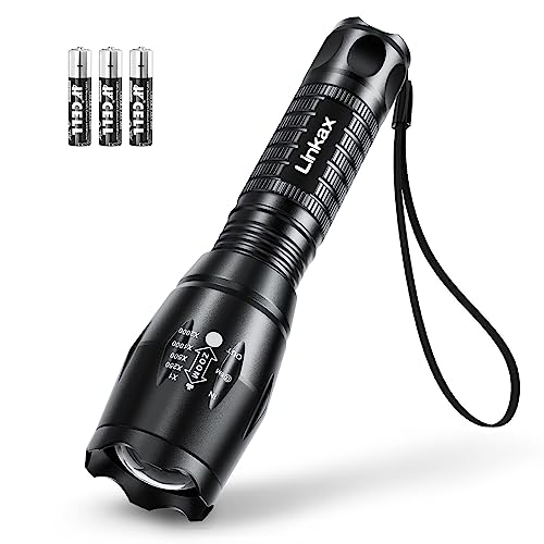 Linkax Linterna LED Alta Potencia Linternas Antorcha Linterna de Mano 800 LM Flashlight LED de 5...