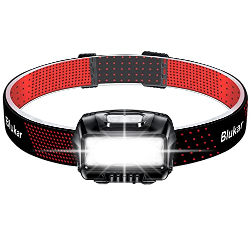 Blukar Linterna Frontal Recargable, 2000L Super Brillante Impermeable Linterna Cabeza LED Con Sensor...