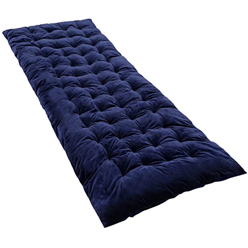 REDCAMP Colchón XL para cama de camping, 190 x 75 cm, suave y cómodo, algodón grueso, azul marino...