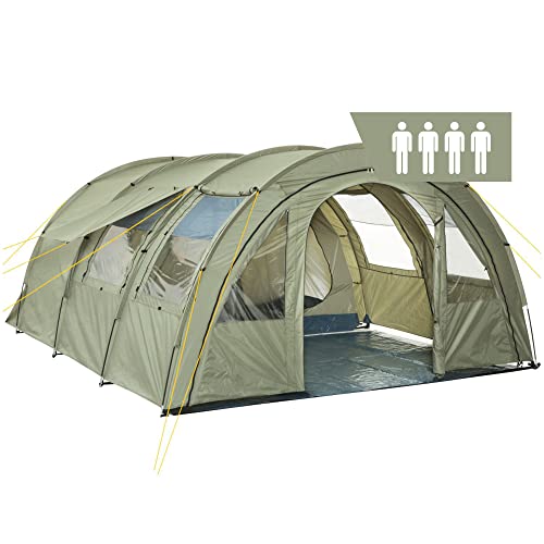 CampFeuer Tienda de Campaña Familiar Multi I 4 Personas I Columna de Agua de 5.000 mm I con Suelo y...