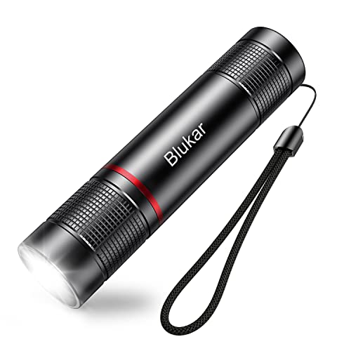 Blukar Linterna LED Recargable, 2000L Super Brillante Linternas Led con 4 Modos, Linterna Táctica...