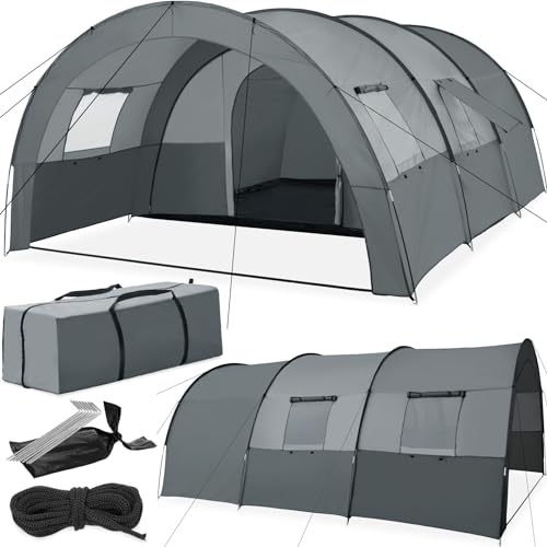 TecTake 404825-Tienda de campaña Roskilde para 6 Personas,Al Aire Libre,Refugio para Playa con...