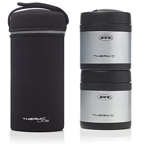 Jané Termos de Acero Inoxidable - 2 Termos de 500 ml, Uso Independiente, Cierre Hermético, Incluye...