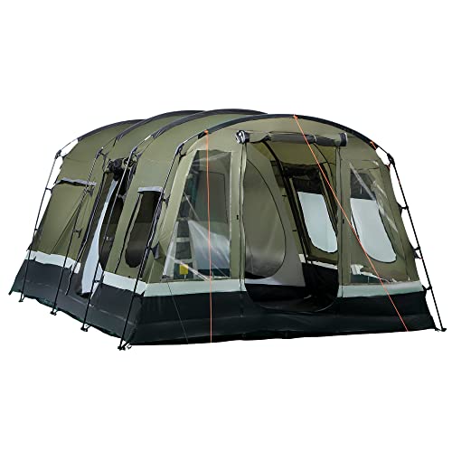 Outsunny Tienda de Campaña Familiar 6 Personas Tienda Camping Impermeable PU3000 mm Resistente al...