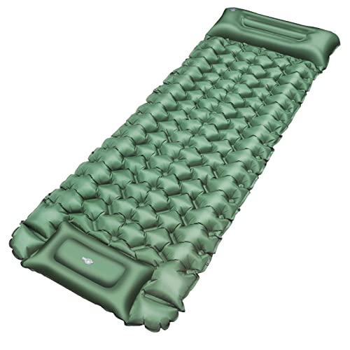 BLUEVER Colchoneta de Camping,Esterilla Inflable,Colchón para Dormir, de 10 cm de...