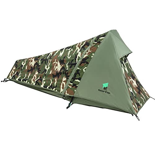 GEERTOP Tienda de Campaña Ligera con Varillas de Aluminio - 213 x 101 x 91cm (1,5 kg) - 1 Persona 3...