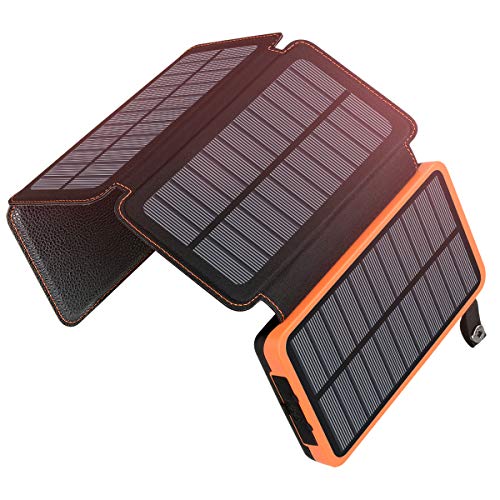 ADDTOP Cargador Solar 25000mAh Power Bank Portátil con 2 Ports 2.1A Output Batería Externa...