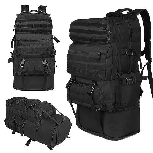 Oreunik Mochila Militar 60-75L Impermeable Táctica Mochila Molle Mochilas Gran Paquete de Asalto...