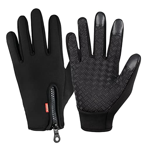 Guantes Invierno Hombre Mujer Guantes Termicos para frio moto ciclismo running bici gym para movil...