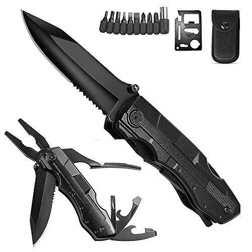 ORSIFOW Cuchillo Multiusos, Herramienta Multiuso Inoxidable | Alicates Plegables & Cuchillo |...