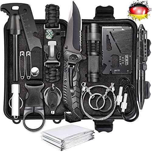 Kit de supervivencia LC-dolida 15 en 1, kit de supervivencia de emergencia al aire libre con...