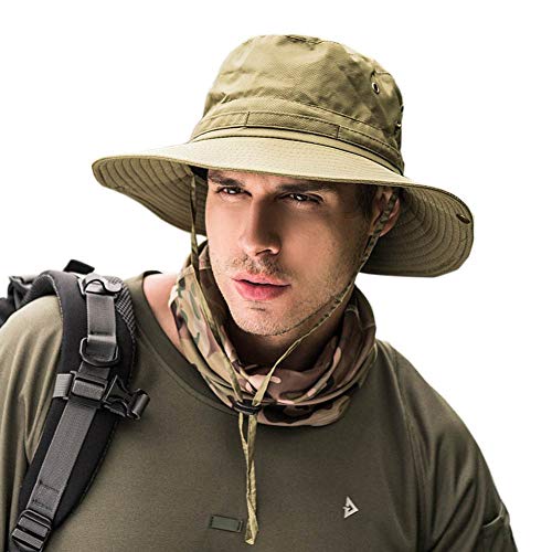 Dsaren Sombrero de Ancho Brim Hombre Ajustable Plegable Sombrero de Pescador Sombrero Safari...