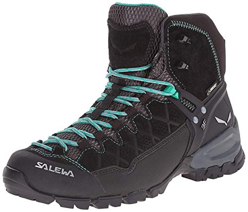 SALEWA Ws Alp Trainer Mid Gtx, Zapato para caminar Mujer, Black Out Agata, 36.5 EU