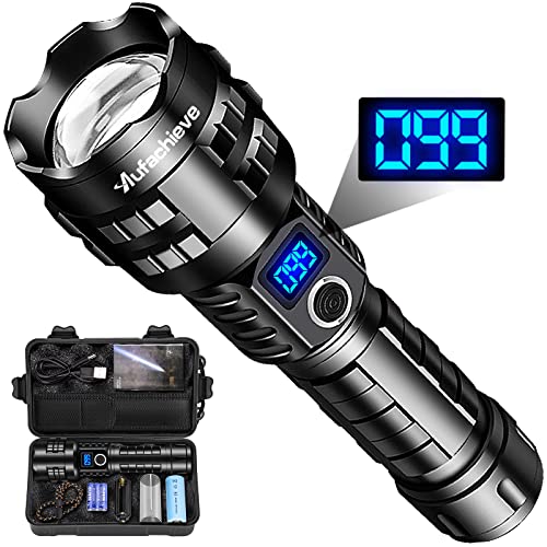 Linternas LED Alta Potencia Recargable, Linterna LED Recargable USB Táctica Policial Militar...