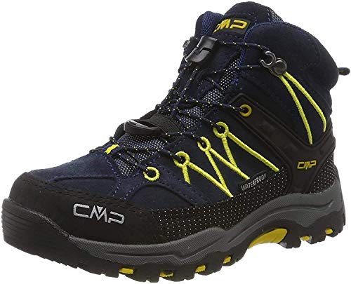 CMP Kids Rigel Mid Trekking Shoe WP, Botas de Senderismo, Blue Zafferano, 34 EU