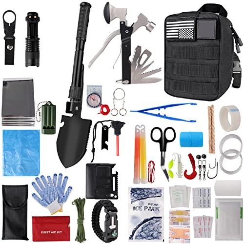 Kit de Supervivencia, CAMUSBR Botiquín de Primeros Auxilios de para Acampar Senderismo Aventura...