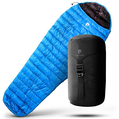 Alpin Loacker Saco de Dormir de Verano Ligero de 460 g, Saco de Dormir,Ultraligero, con tamaño...