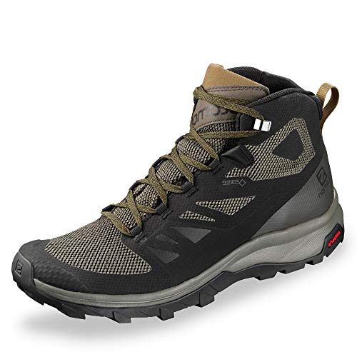 Salomon Outline Mid Gore-Tex, Zapatillas Hombre, Black Beluga Capers, 40 EU