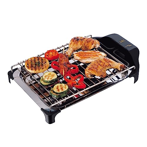 Jata BQ101 Electro Barbacoa Sin Humos Ni Olores Parrilla con 2 Alturas para Cocinar Sano en el...