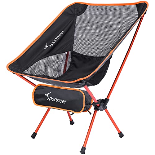 Sportneer Silla de Camping, portátil, Ligera, Plegable, hasta 150 kg, para mochileros, Senderismo,...