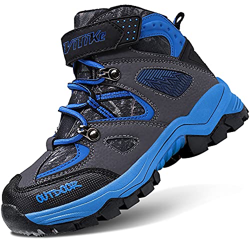 Zapatos de Senderismo para Niños Botas de senderismo Botas de nieve(2 Azul,33 EU)