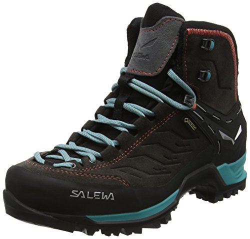 SALEWA WS Mountain Trainer Mid Gore-Tex, Botas de Senderismo Mujer, Magnet Viridian Green, 39 EU