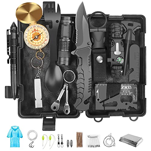 Kit de Supervivencia, Multifuncional Bolsa de Supervivencia de Emergencia, Botiquín Profesional de...