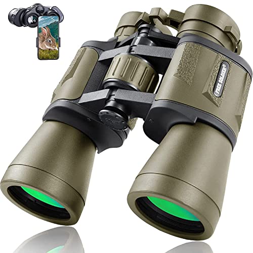 Prismáticos Militares de 20 x 50 Pulgadas para Adultos con Adaptador de Smartphone, prismáticos...