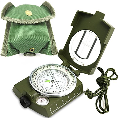 ydfagak brújula Impermeable para Senderismo, navegación Militar, brújula con Brillo en la...